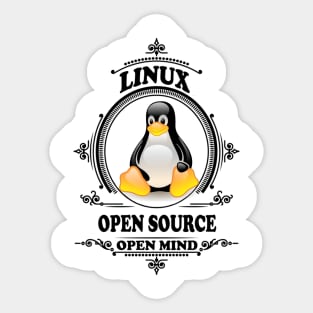 Linux - Open Source - Open Mind Sticker